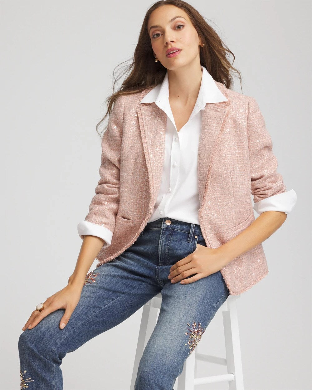 Party Tweed Sequins Blazer - Chico's