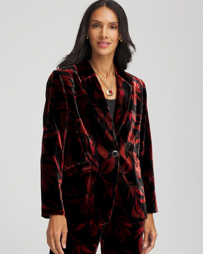 Velvet Printed Blazer - Chico's