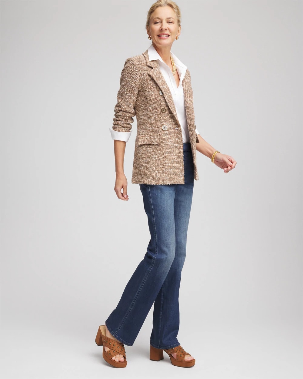 Tweed Double-Breasted Blazer - Chico's