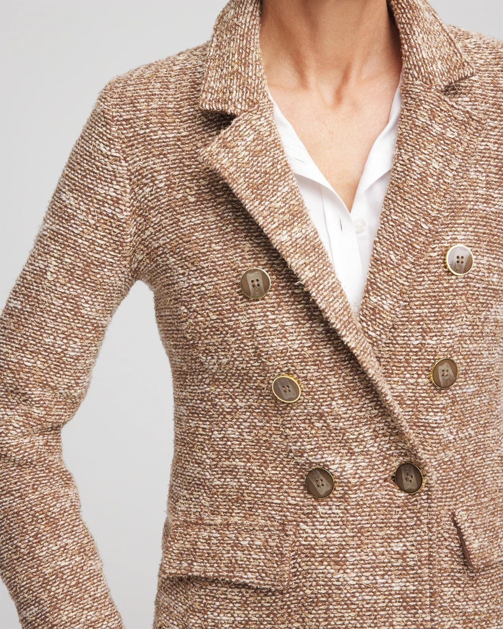 Tweed Double-Breasted Blazer - Chico's