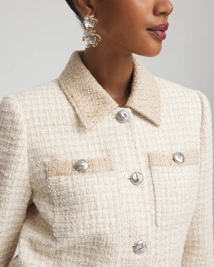 Tonal Neutral Tweed Jacket - Chico's