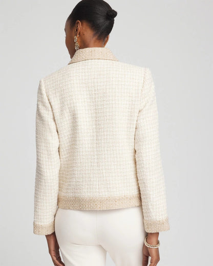 Tonal Neutral Tweed Jacket - Chico's