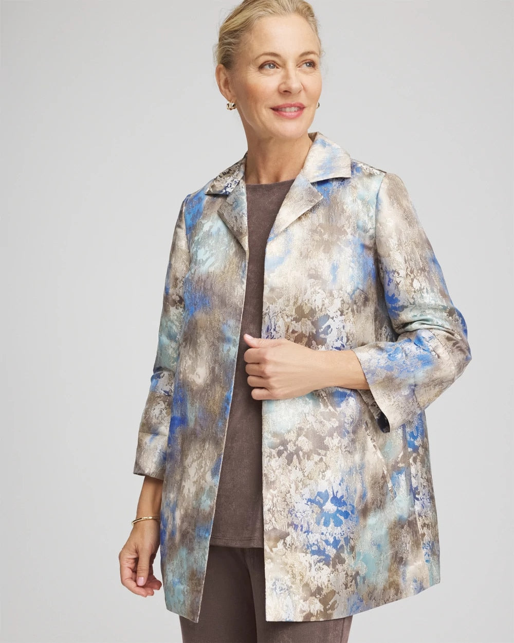 Travelers™ Collection Watercolor Jacquard Jacket - Chico's
