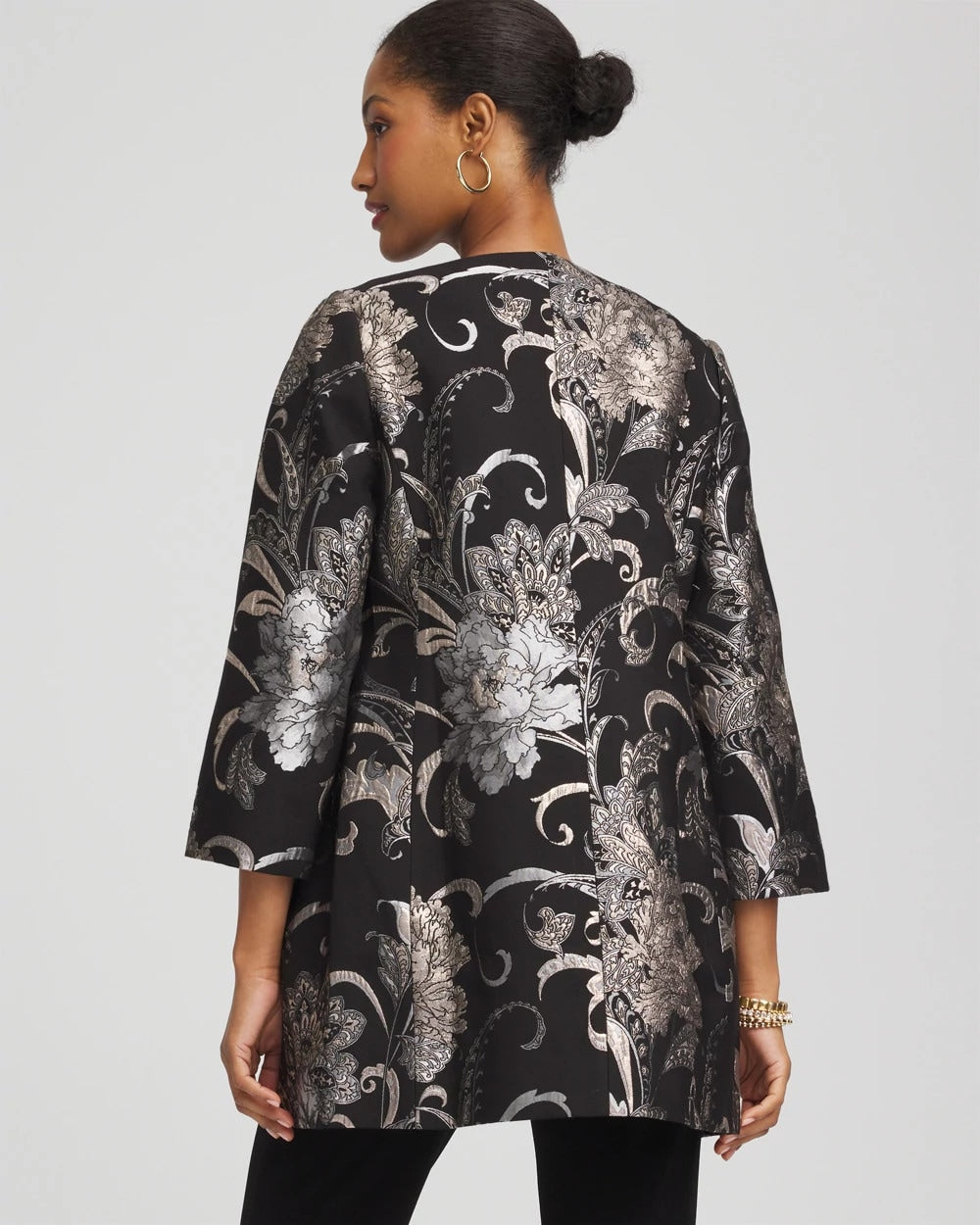 Travelers™ Collection Jacquard Floral Shine Jacket - Chico's