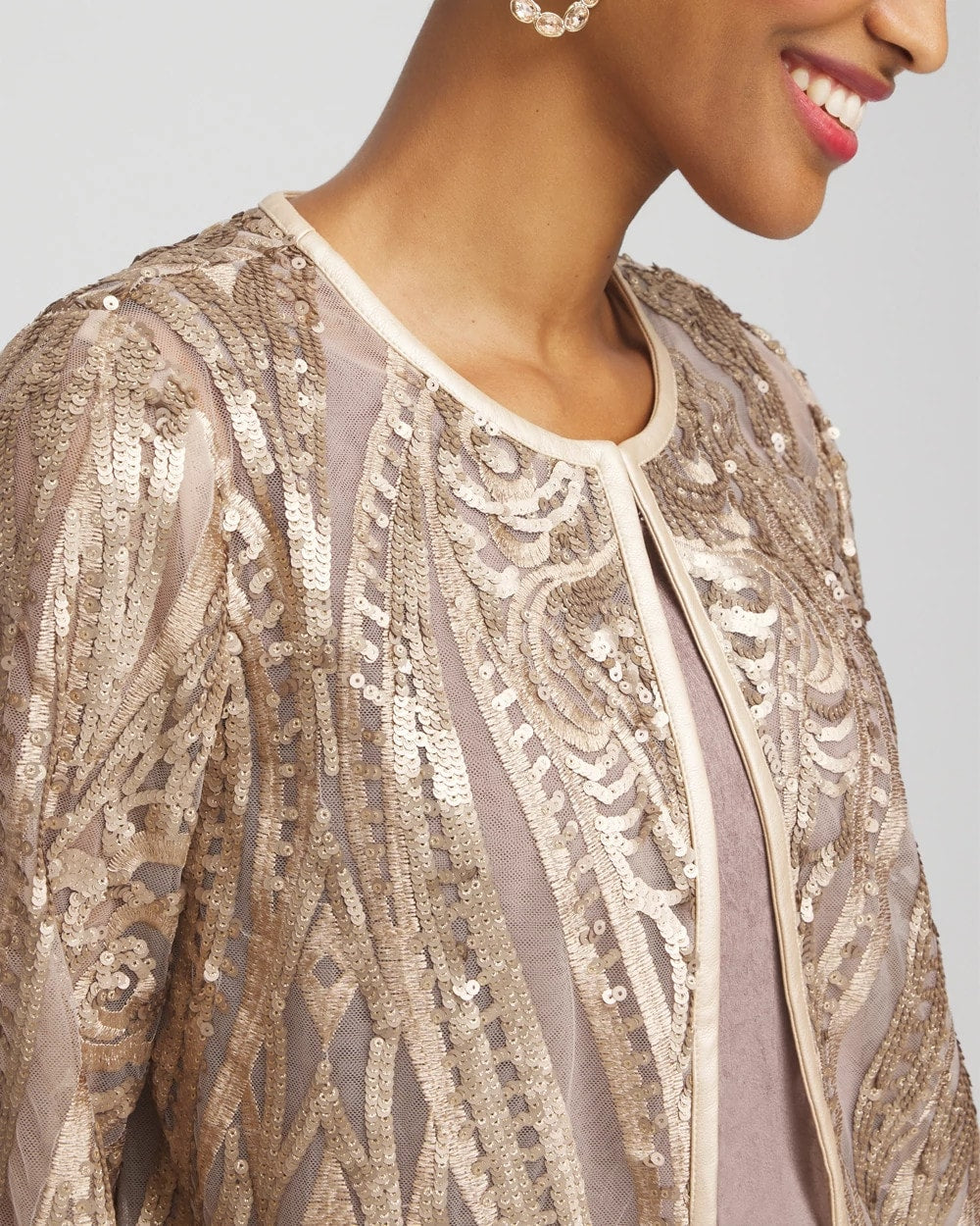 Travelers™ Collection Champagne Sequins Jacket - Chico's