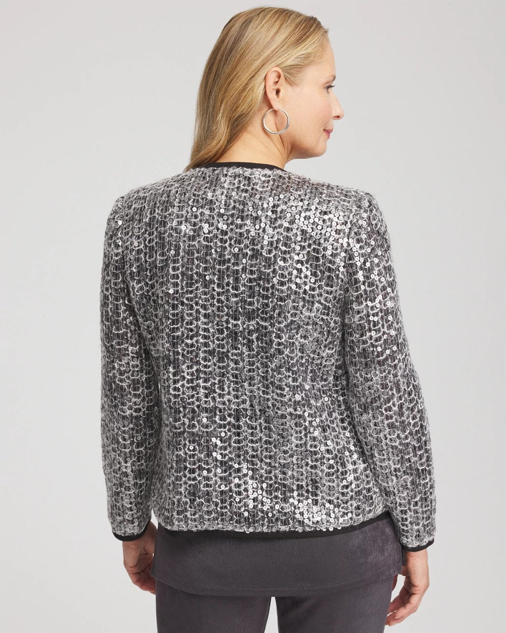Travelers™ Collection Refined Sequins Netted Jacket - Chico's