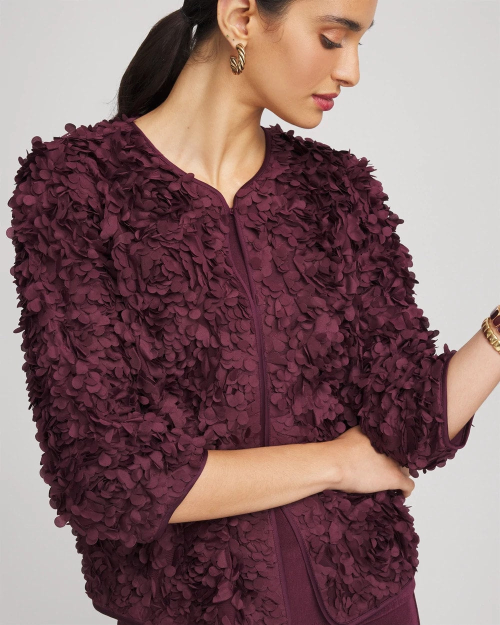 Travelers™ Collection Textured Rosette Jacket - Chico's