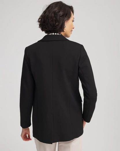 Ponte Double-Breasted Knit Blazer - Chico's
