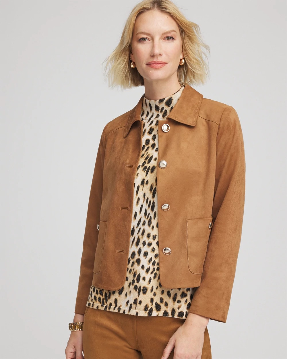 Suede Cropped Jacket - Chico's