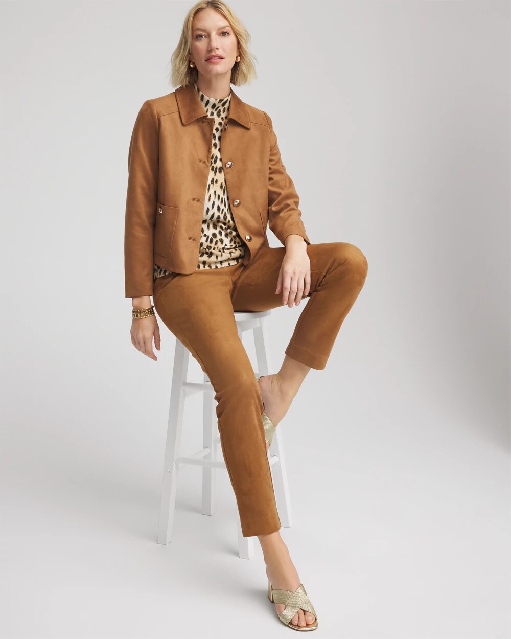 Suede Cropped Jacket - Chico's