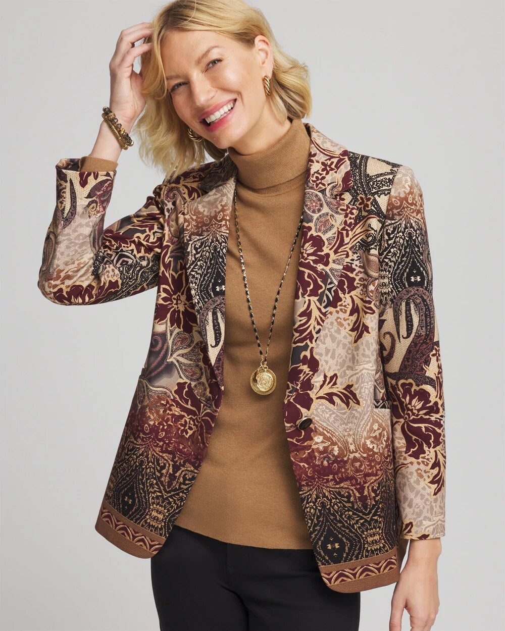 Artisanal Print Ponte Blazer - Chico's
