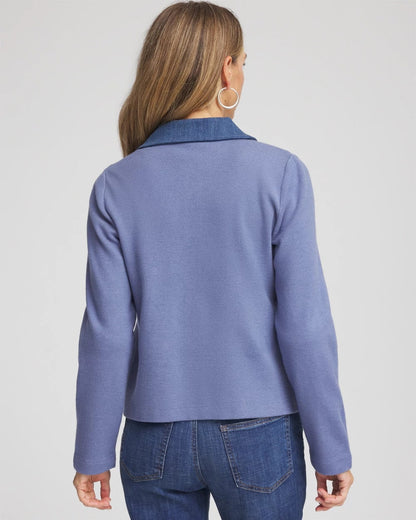 Denim Colorblock Marl Shirt Jacket - Chico's