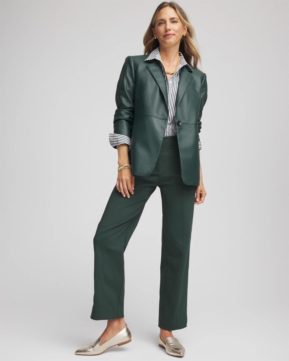 Faux Leather Blazer - Chico's