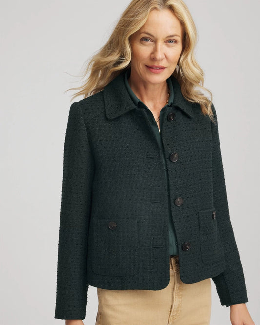 Tweed Cropped Jacket - Chico's