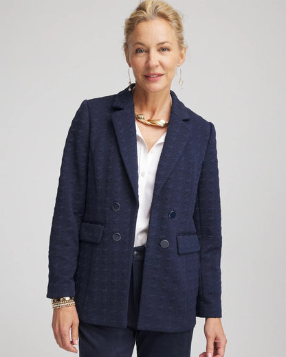 Textured Single-Breasted Knit Blazer - Chico's