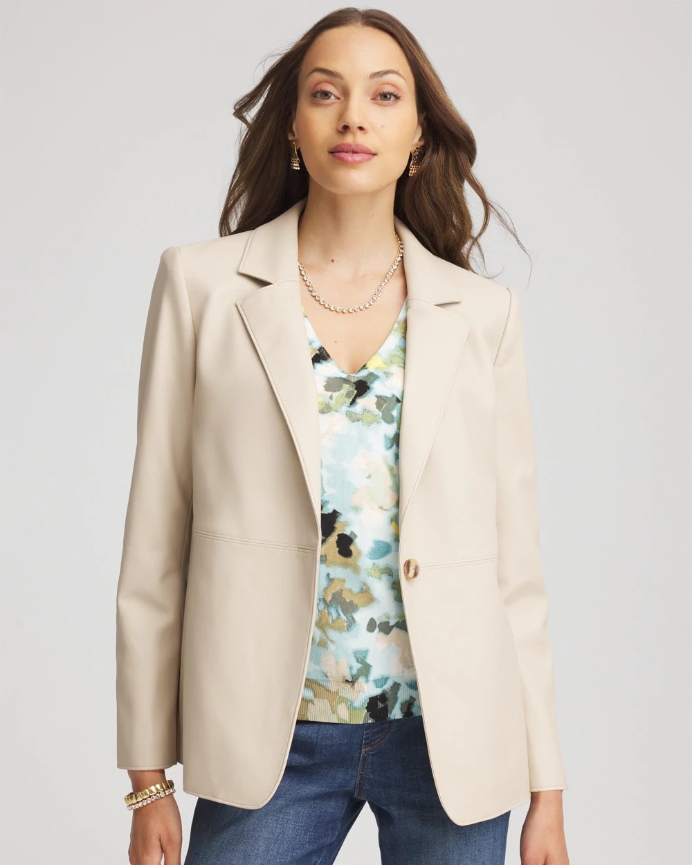 Faux Leather Blazer - Chico's