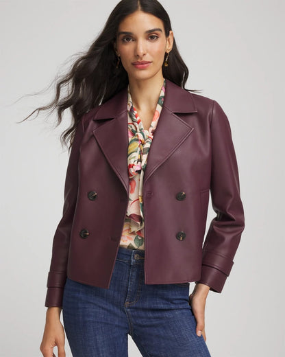 Faux Leather Trench Coat - Chico's
