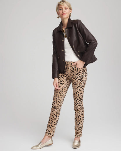 Snap Front Faux Leather Jacket - Chico's