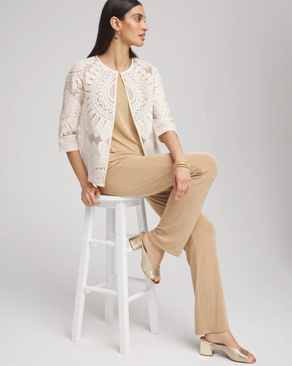 Travelers™ Collection Embroidered 3/4 Sleeve Jacket - Chico's