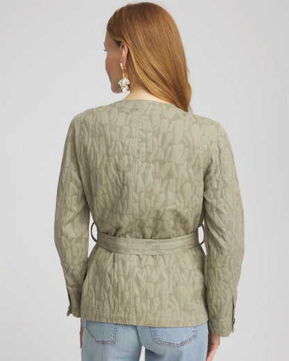 Jacquard Gauze Belted Field Jacket - Chico's