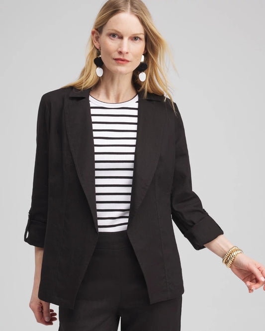 Linen Blend Stretch Blazer - Chico's