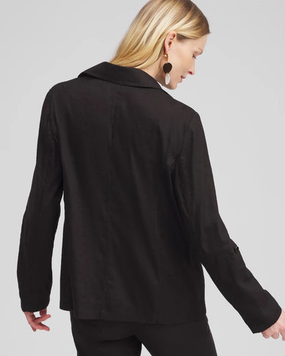 Linen Blend Stretch Blazer - Chico's