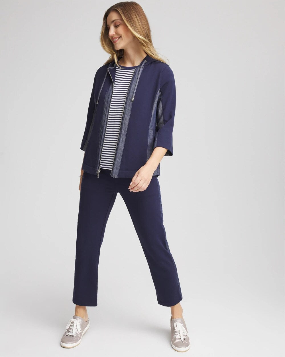 Zenergy® French Terry & Chambray Jacket - Chico's