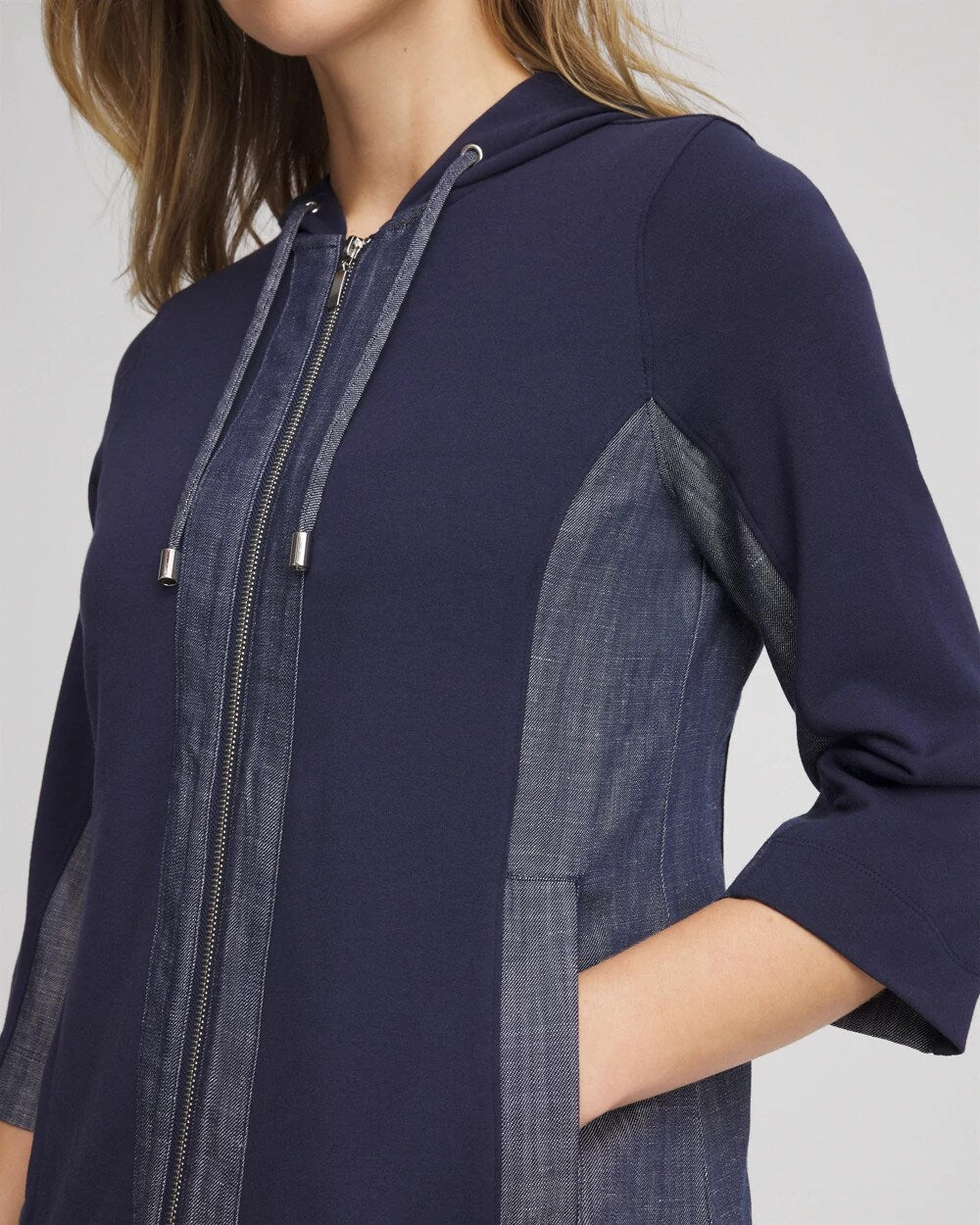Zenergy® French Terry & Chambray Jacket - Chico's