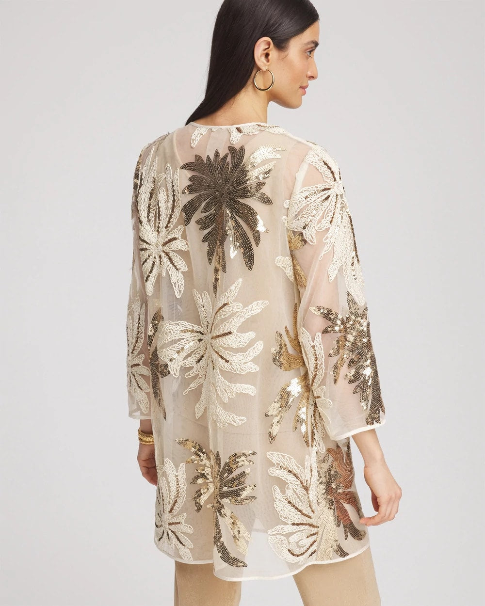 Travelers™ Collection Sequin-Mesh Jacket - Chico's
