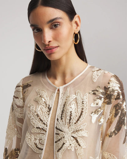 Travelers™ Collection Sequin-Mesh Jacket - Chico's