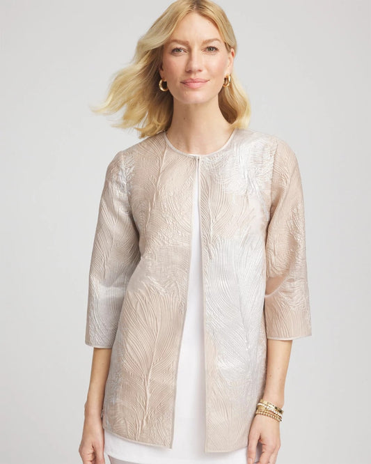 Travelers™ Collection Metallic 3/4 Sleeve Jacket - Chico's
