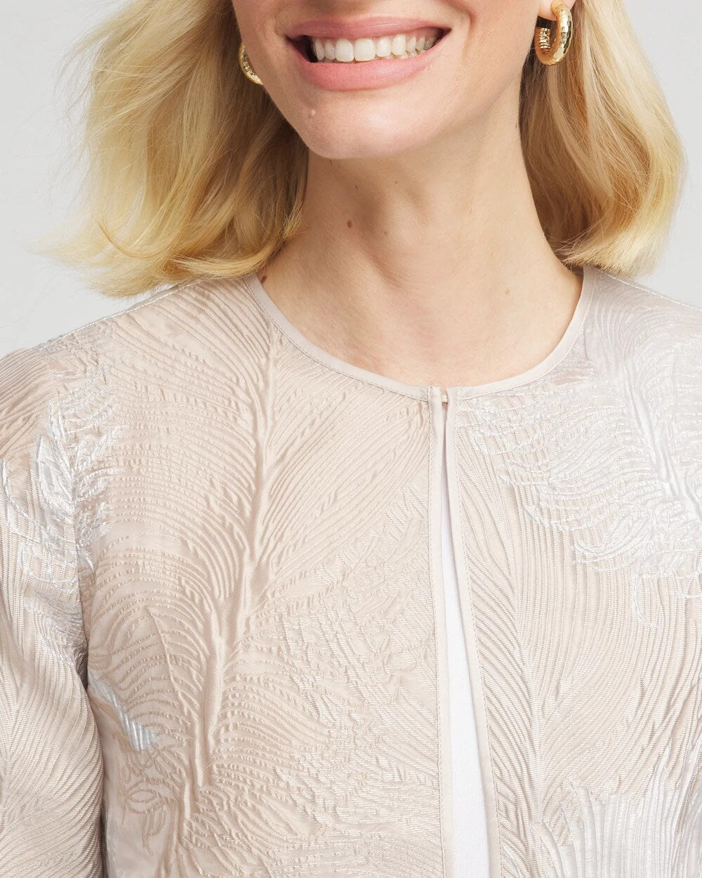 Travelers™ Collection Metallic 3/4 Sleeve Jacket - Chico's