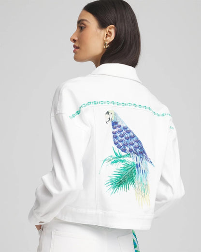 Embroidered Relaxed Denim Jacket - Chico's