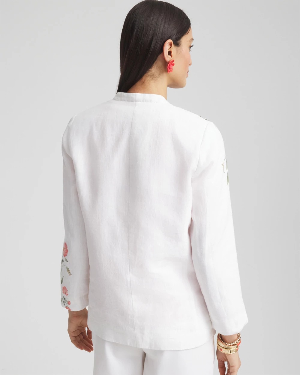 Floral Linen Non-Stretch Blazer - Chico's