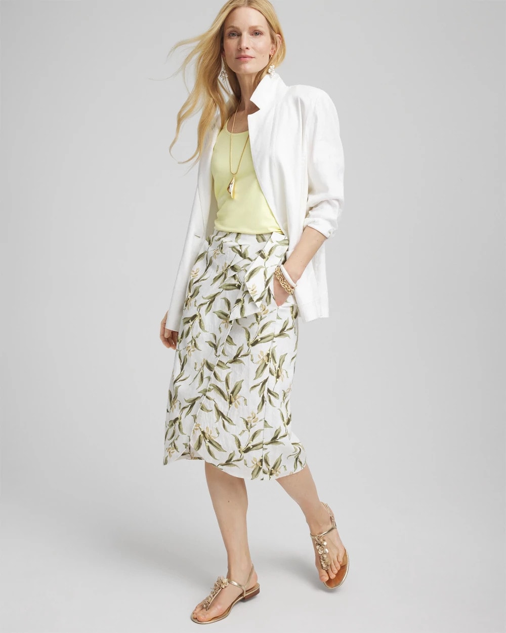 Linen Midi Wrap Skirt - Chico's
