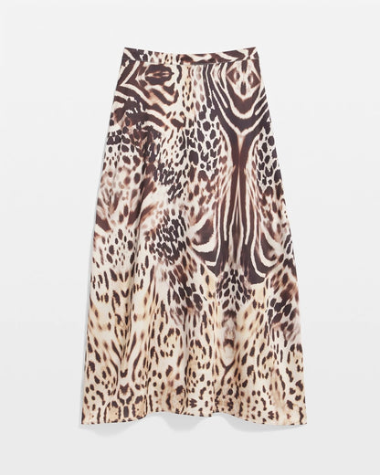 Animal Bengal Marks Faux Satin Skirt - Chico's