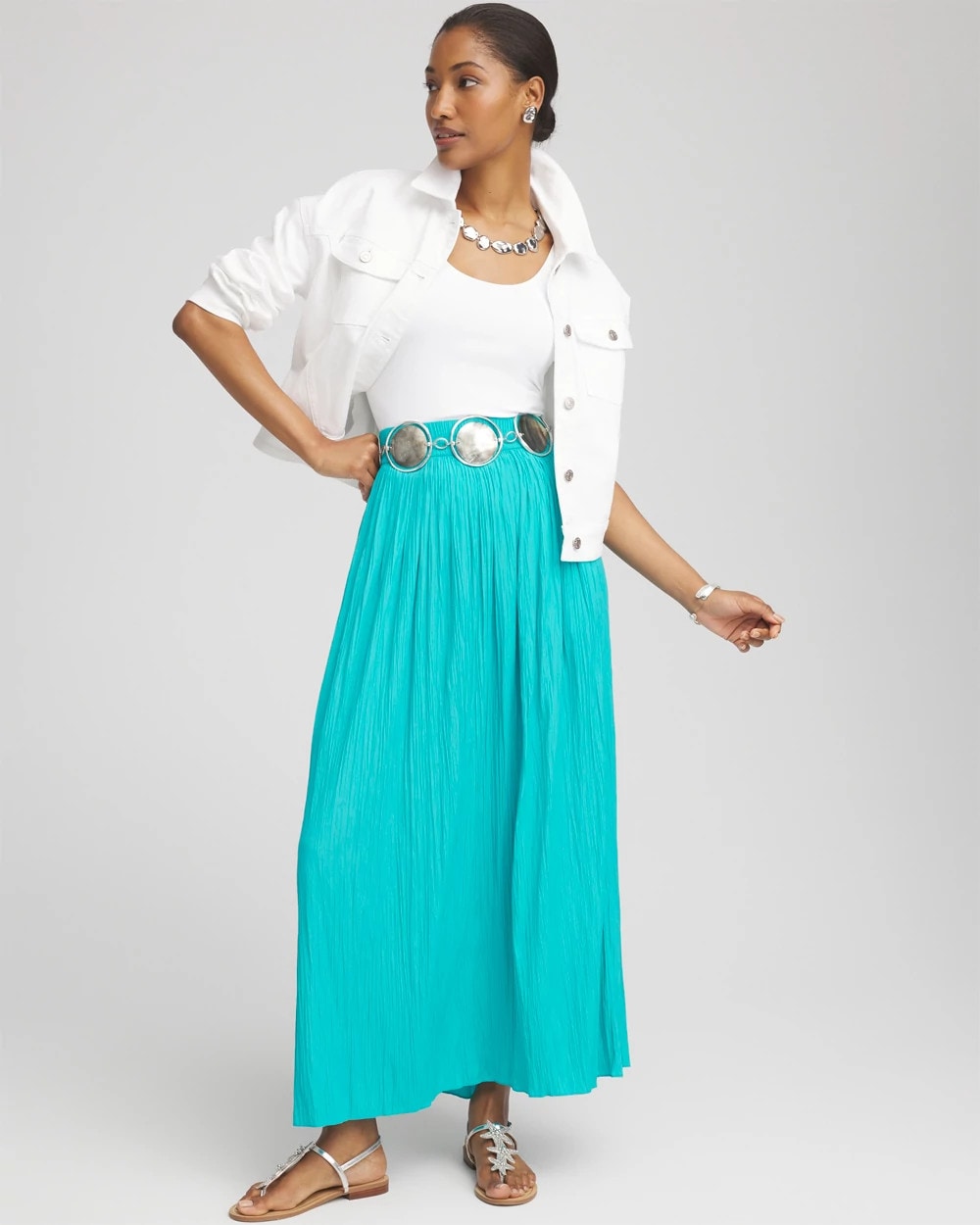 Pull-on Pleated Maxi Skirt - Chico's