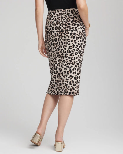 Travelers™ No Tummy Animal-Print Pencil Skirt - Chico's