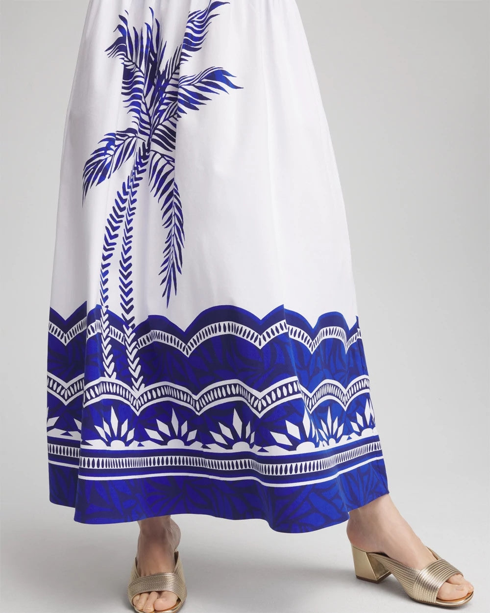 Tropical Smocked Waist Pull-On Skirt - Chico's
