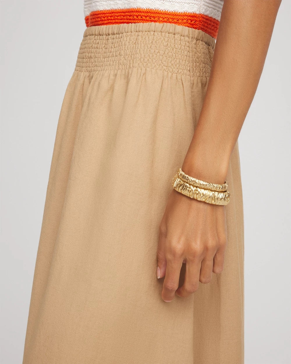 Smocked Pull-On Midi Skirt - Chico's