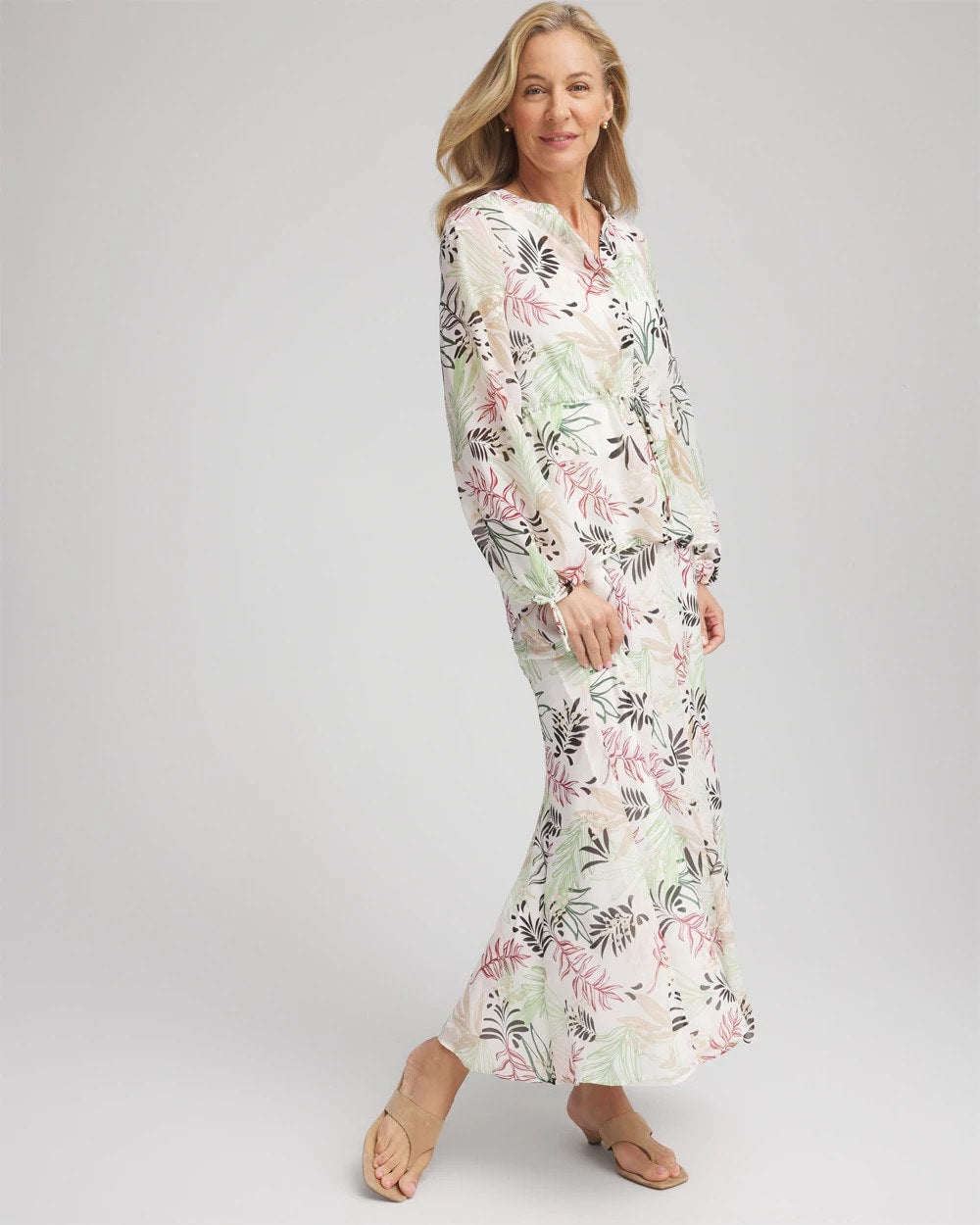 Floral Embroidered Crinkle Maxi Skirt - Chico's