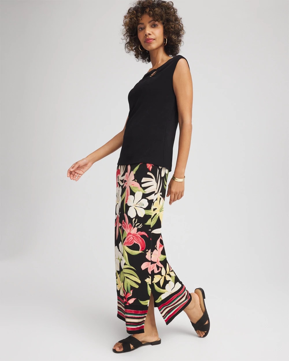 Travelers™ Tropical-Lily Midi Skirt - Chico's