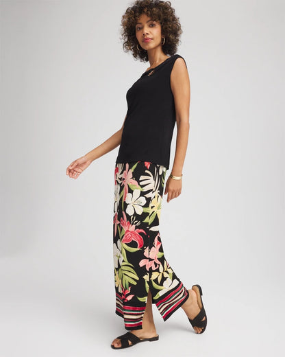 Travelers™ Tropical-Lily Midi Skirt - Chico's