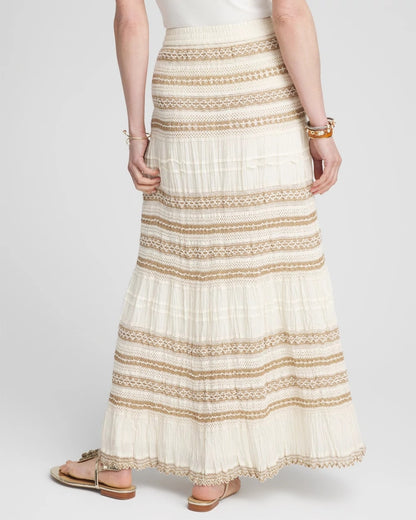 Crochet Gauze Trim Skirt - Chico's
