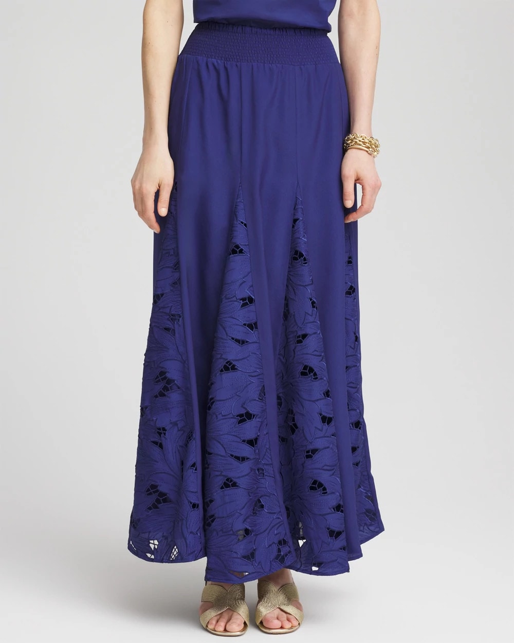 Godet Maxi Eyelet Skirt - Chico's