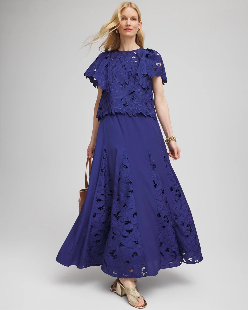 Godet Maxi Eyelet Skirt - Chico's