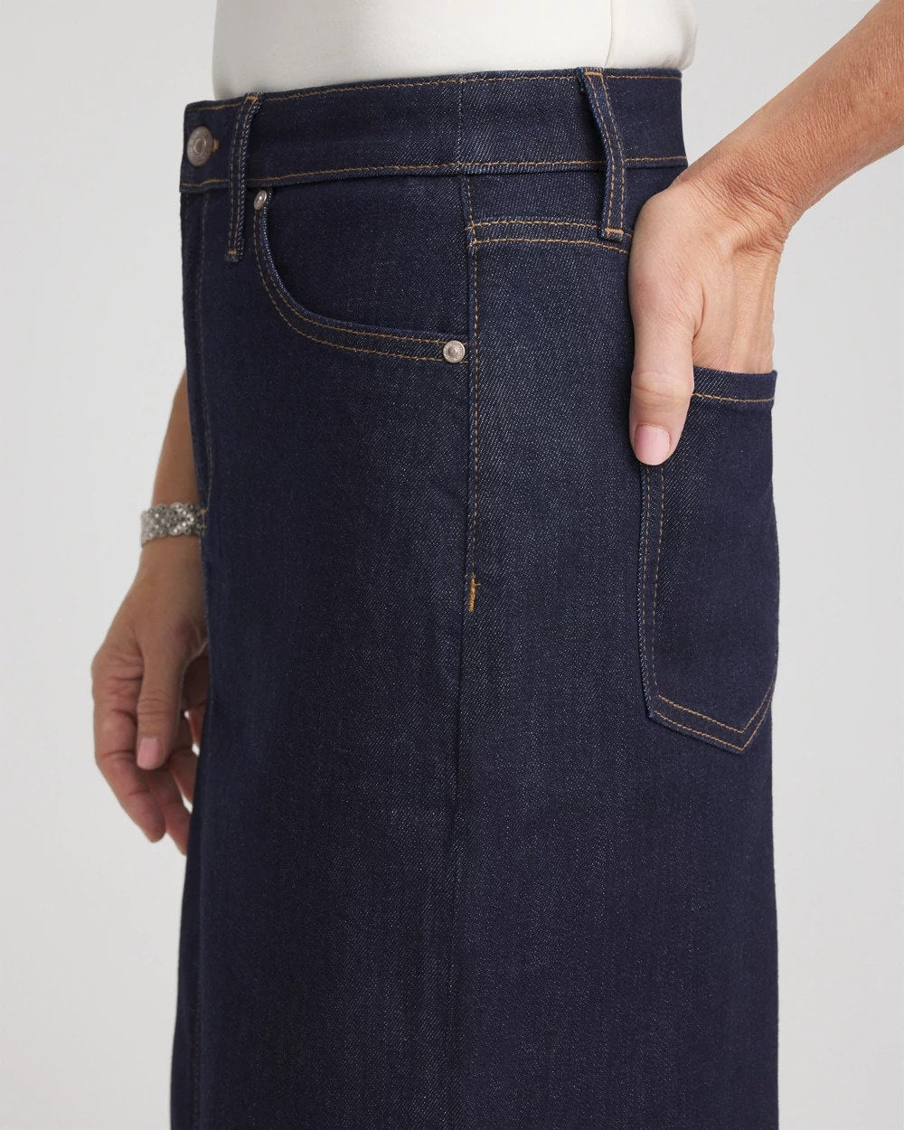 High-Rise Straight Stretch-Denim Skirt - Chico's