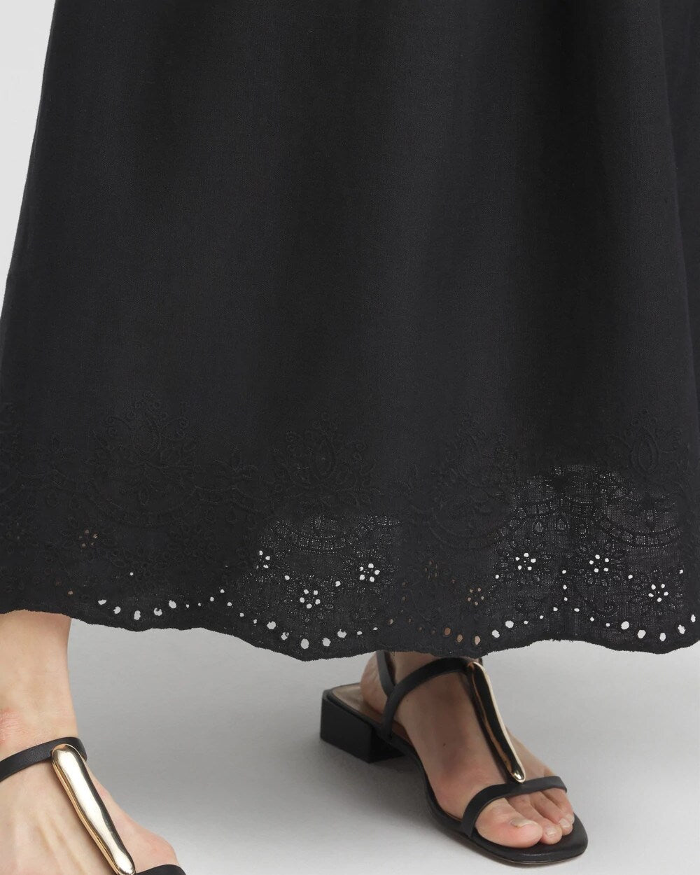 Linen Embroidered Scallop Hem Skirt - Chico's