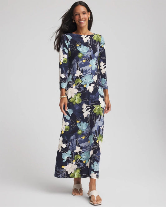 Petite Dance Boatneck Column Maxi Dress - Chico's