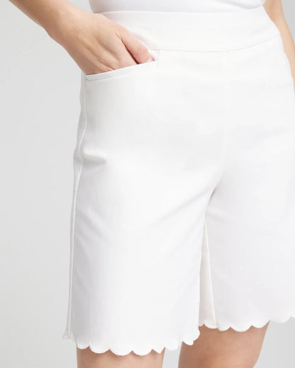 Brigitte™ Pull-On Scallop-Hem Shorts - Chico's